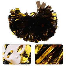 2 Pcs Cheerleading Balls Metallic Pom Poms Cheerleader Adult Hand Flower