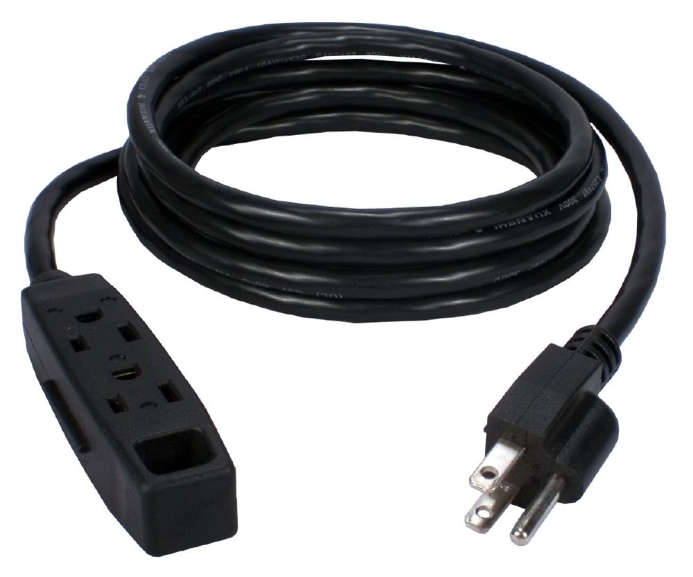 Удлинитель питания Qvs 5-pack с 3 розетками и 3 контактами длиной 10 футов - черный - Nema 5-15p - 3 -
