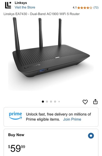 Linksys EA7430 - Dual Band AC 1900 Router - Afbeelding 4 van 4