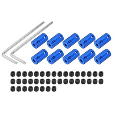 5mm to 6mm Bore Rigid Coupling 25x14mm M4 Aluminum Navy Blue 10Coupling 40Screw