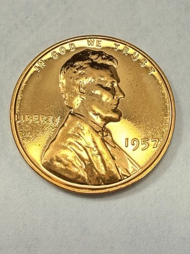 * 1957 GEM PROOF LINCOLN CENT  (UPGRADE THAT SPOT IN YOUR SET)  PRICED TO SELL *