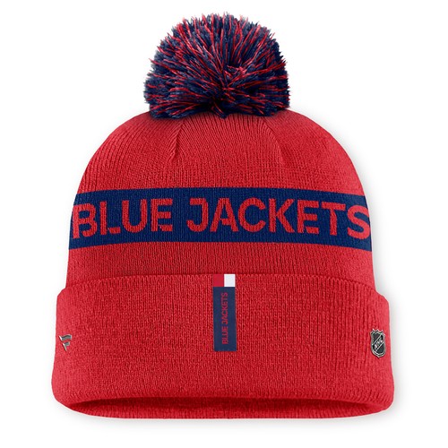 Women's Fanatics Red/Navy Columbus Blue Jackets Authentic Pro Rink Cuffed Knit - Imagen 2 de 2
