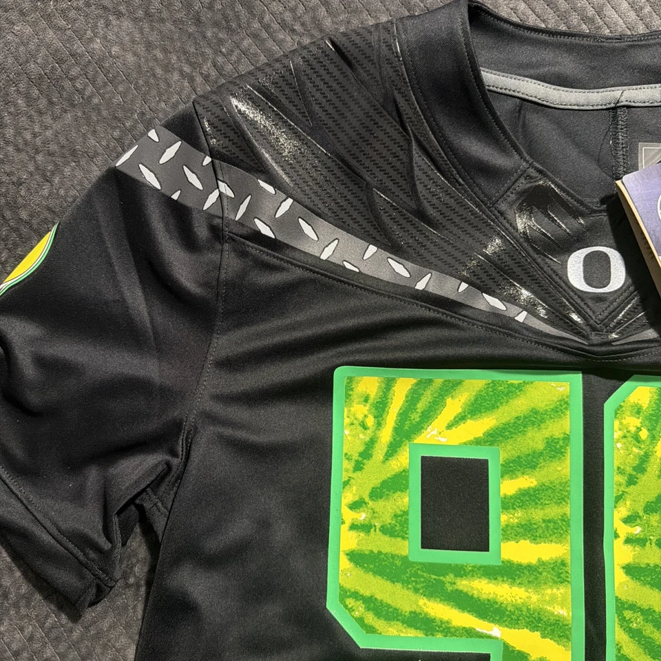 Brand New NWT Nike Oregon Ducks Grateful Dead Jersey #90 Sz M - Image 4 of 4