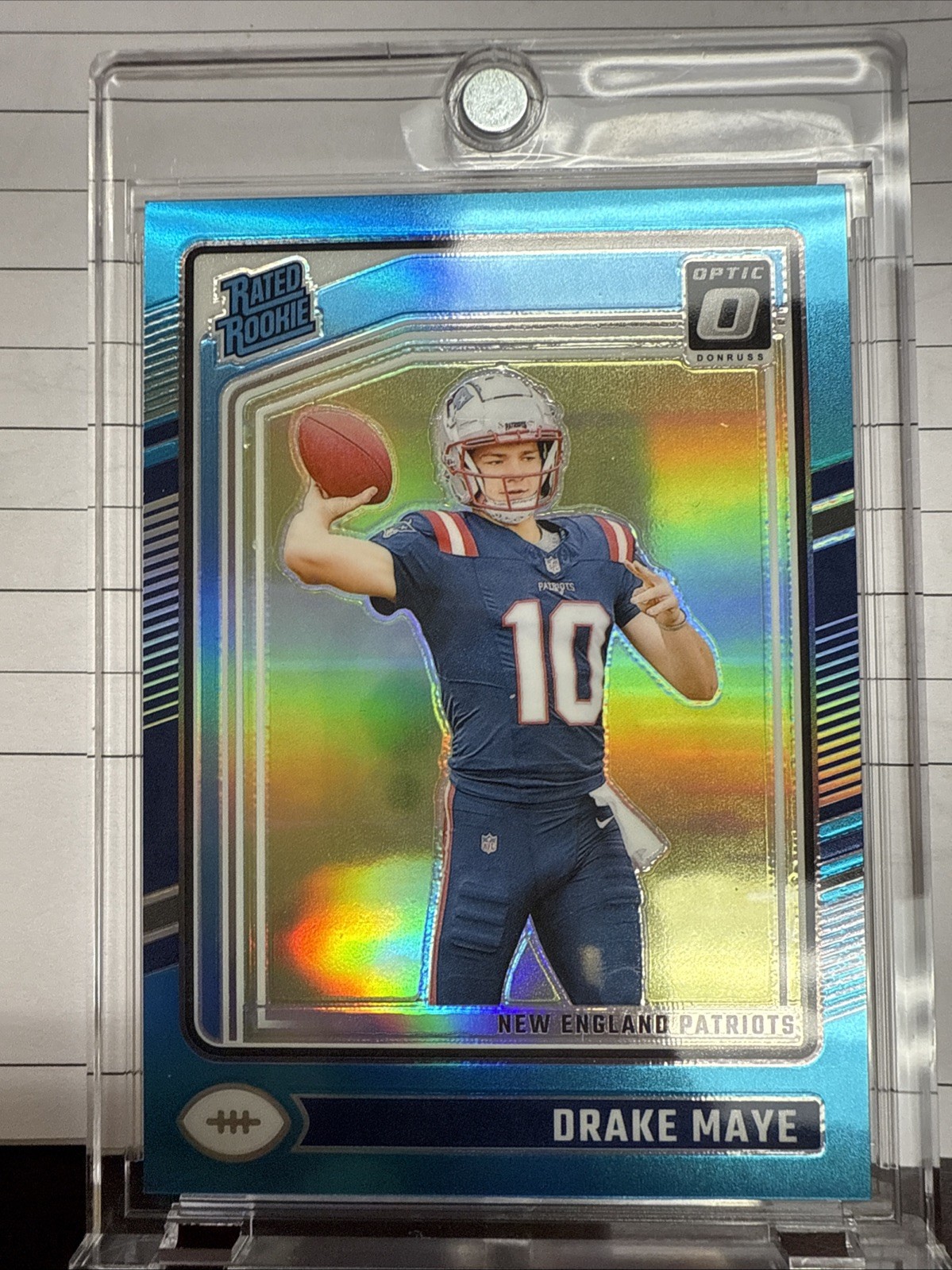 2024 Panini Donruss Optic - Rated Rookie Drake Maye #229 Aqua Prizm /299 (RC)
