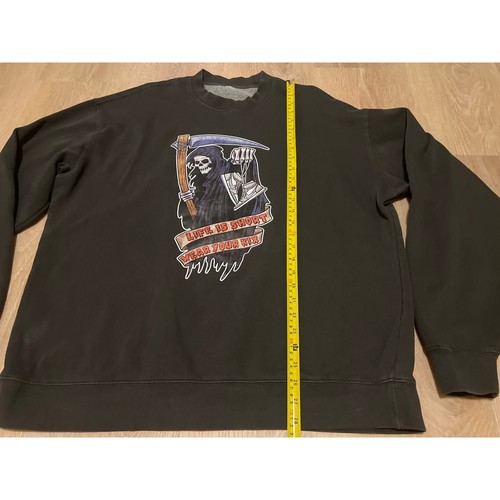 KIXNKARBS Official grim reaper life is short wear your kix Sweatshirt Size XL - Picture 3 of 6