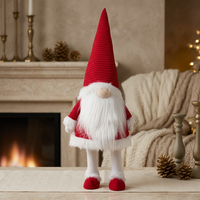 Xl Wichtel 65Cm (90Cm) Nase Leuchtet Gnom Wackelt Deko Figur Led Weihnachten Rot