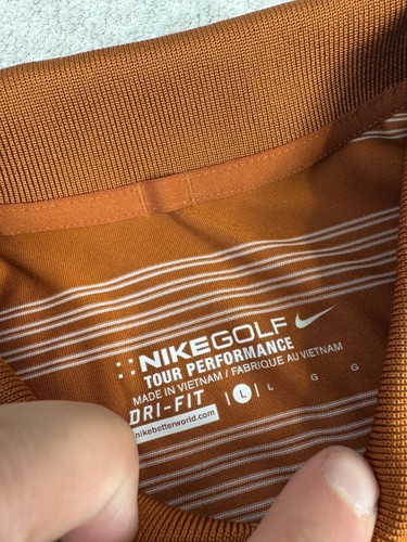 Camisa Texas Longhorns Para Hombres Grande Naranja Rayas NCAA Fútbol Nike Golf Dri Fit - Imagen 2 de 8