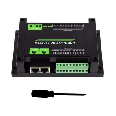 Industrial 8DI 8DO Ethernet IO Module With Modbus And MQTT Protocol