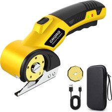 Cordless Electric Scissors, Cardboard Cutter with LED Light, 4V Rechargeable ...