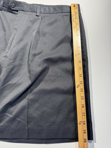 Callaway Golf Shorts Mens 38 Black Pleated Herringbone Performance Lightweight - Picture 15 of 16