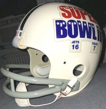 '69 NY JETS SUPERBOWL III RIDDELL VINTAGE THROWBACK FOOTBALL HELMET FULL SIZED!!