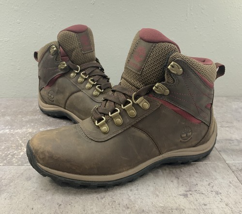 Timberland botas botas para excursionismo a prueba de agua Norwood mediados  De Cuero Marrón 9505A 6.5 | eBay