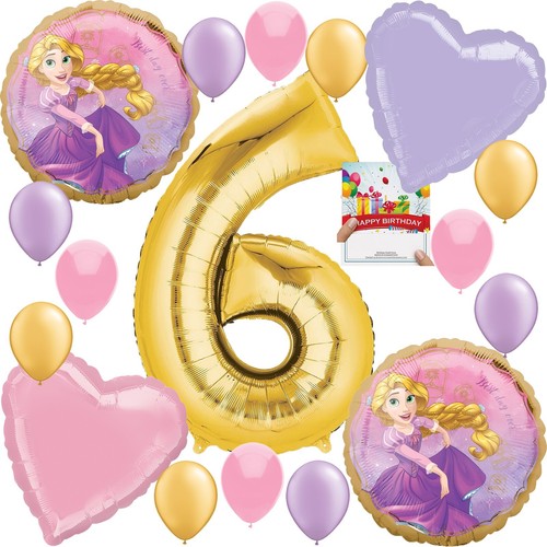 Princess Rapunzel Party Supplies Birthday Balloon Decoration Choose Your Age - Picture 7 of 10