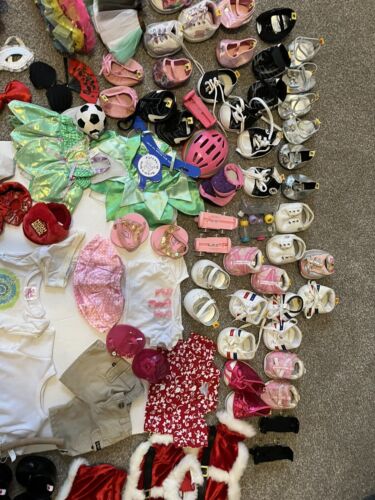 build a bear Kleidung RIESIGES Paket 14 Pfund Kleidung Schuhe SANTA Chewbacca Cheerleader - Bild 4 von 20