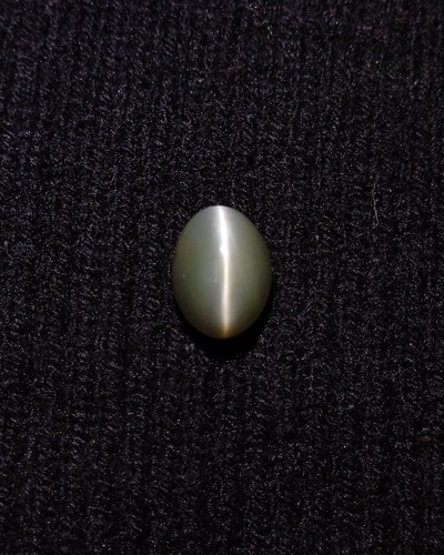 2.8Ct 9.5x7.3x5.8MM Natural Top Grade Green Quartz Cat's Eye Oval Shape Cabochon - Picture 15 of 24