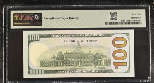 2021 $100 Federal Reserve Note Fr-2191-D Cleveland PMG68 Superb Gem EPQ - Picture 2 of 2