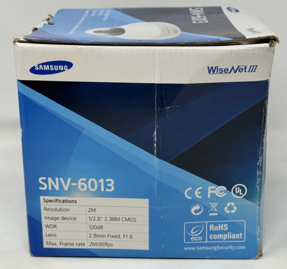 Samsung SNV-6013N Camera 2M 2.8MM WiseNet - Image 4 of 4