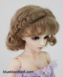 1//6 1//4 bjd 6-7/" doll head carrot short wig dollfie yosd Iplehouse lati D28053