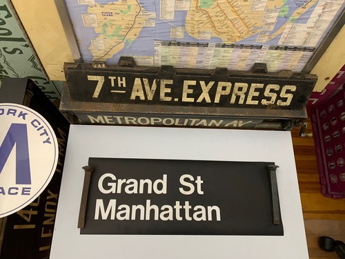 NYC SUBWAY 2 LINE ROLL SIGN GRAND STREET MANHATTAN BOWERY LITTLE ITALY FDR DRIVE - Picture 6 of 6