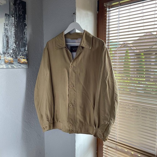 Vtg 90s Paul & Shark Pure Silk Lightweight Bomber Jacket - Picture 1 of 18