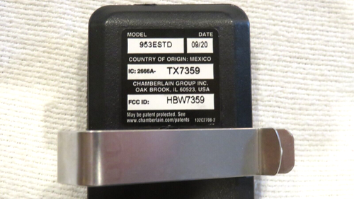 Chamberlain 953ESTD (3-Button) Garage Door Gate Opener - 9/20 USED Works Great - Picture 3 of 3