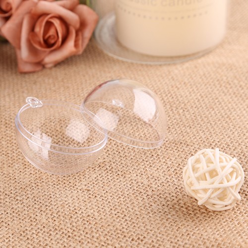 UTEN 20Pcs Christmas Balls Transparent Plastic Hanging Ornaments Xmas Tree Decor - Picture 11 of 24