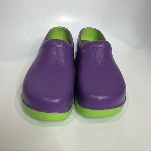 Klogs Boca clogs green purple size 10 slip resistant made in the USA work shoes - Picture 3 of 9
