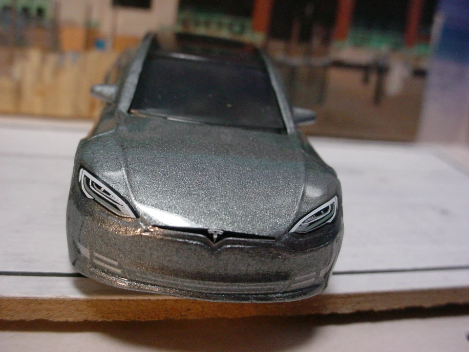 2025 MBX⚡ELECTRIC DRIVERS Exclusive TESLA MODEL S ☀metallic gray ☀Matchbox LOOSE - Image 4 of 4