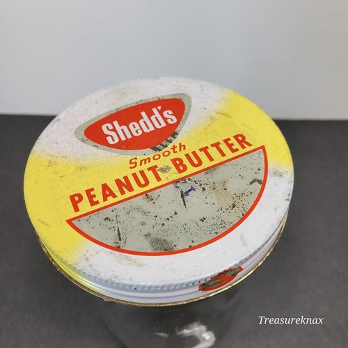 Shedd's Erdnussbutterdose glatt 6-3/4" hoch Vintage - Bild 2 von 10