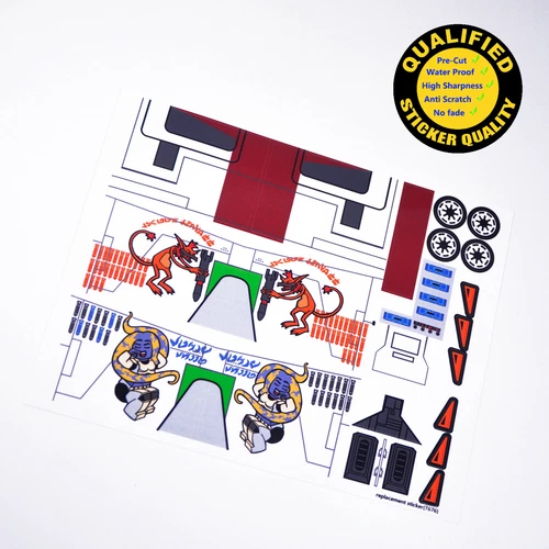 Replacement sticker for set 7676 Precut sticker