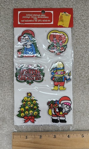 Vintage Puffy Stickers Holiday Christmas Taiwan Two Packs Commodore Unopened - Picture 6 of 6