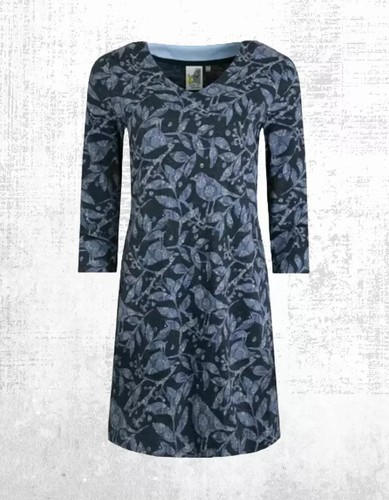 NEU Weird Fish Damen Kimberley bedruckte Jersey Tunika in Marine - Bild 1 von 4