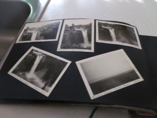 ALTES BRAUNES FOTOGRAFIEN SAMMELALBUM MIT 2 SEITEN FOTOS REST LEERE SEITEN - Bild 3 von 5