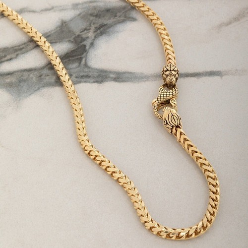 4mm Diamond Cut Franco 14kt Solid Yellow Gold with lobster lock for Men's Chain - Picture 4 of 7