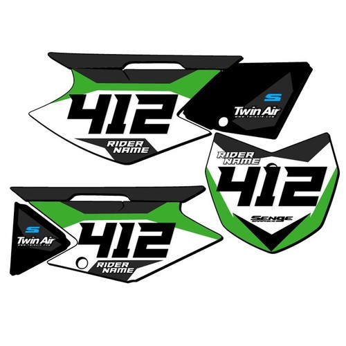 KLX 140 RF SG63  Custom MX Number Plates Senge Graphics Kit Compatible with - Imagen 1 de 4