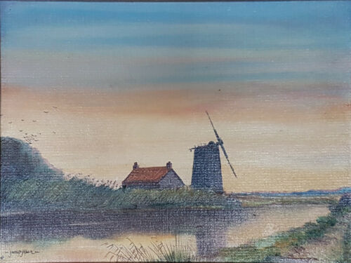 Small Oil painting by James J Allen. "Evening Nr Horning" - Picture 2 of 6