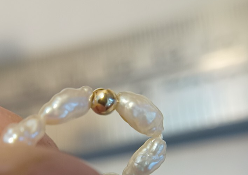 14k Gold Clasp and 11, 14k Gold beads, Freshwater Pearls, 18" long - Picture 13 of 17
