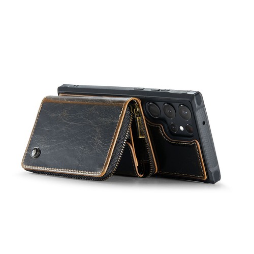 For Samsung Galaxy S21 S22 S23+Ultra Zipper Wallet Leather Two Straps Case Cover - Picture 38 of 62