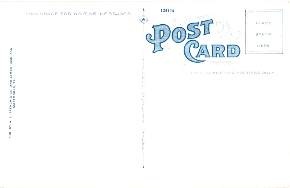 Vintage Barrough Hall Matamoras PA Postcard W.L. French Co. James