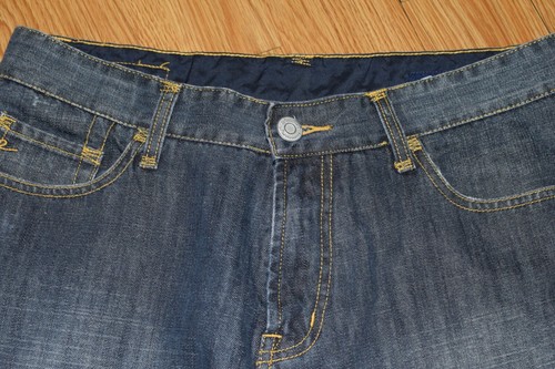 Mens Distressed 7 FOR ALL MANKIND Seven Premium Dark Washed Jeans Size 34x31 - Picture 3 of 12