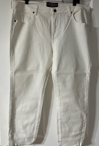 Lucky Brand 18W Ginger Capri Women’s White Denim Jeans 5 Pockets Zipper Up - Picture 12 of 12