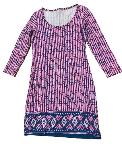 Lilly Pulitzer Beacon Mandevilla Slatehouse Stripe T-Shirt Cotton Dress XXS - Picture 2 of 5