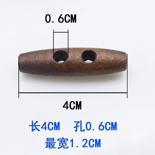 10x Wooden Toggle Button Coat Jacket Cardigan Duffle Horn Sew Knitwear Retro Set - Picture 6 of 17