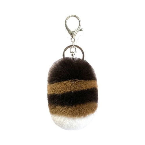 Fluffy Soft Rabbit Fur Keyring Rex Rabbit Pompom Tail Keyring Bag Charm
