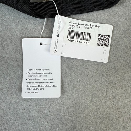 Lululemon All Day Essentials Belt Bag 2.5L Crossbody Shoulder Bag - Black - Picture 4 of 4