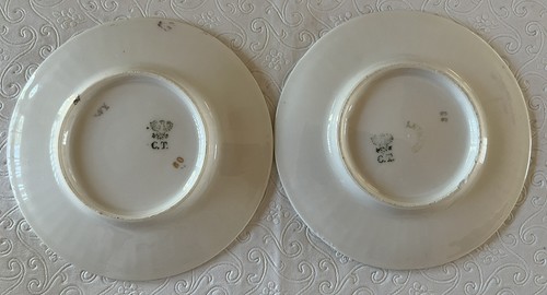 C.T. Carl Tielsch Germany Antique Custard Fruit Cup With Liner Set Of 2 - Picture 5 of 11