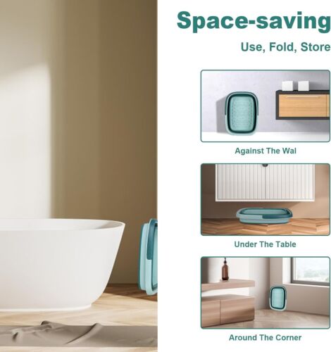 Paquete de 2 lavabos de baño de pies plegables 4 galones bañera de pies spa cubo de masaje - Imagen 5 de 8
