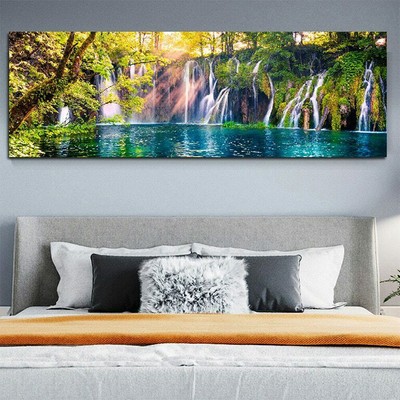 Landscape Fall Nature Green Tree Canvas Painting Lake Posters & Prints Wall Art Landscape Fall Nature Green Tree Canvas Painting Lake Posters & Prints Wall Art