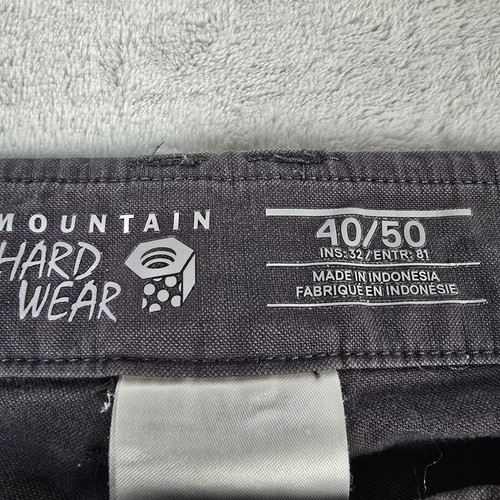 Mountain Hard Wear Pants Mens 40x30 Gray Chino Outdoor Hiking Zip Pockets - Picture 3 of 7