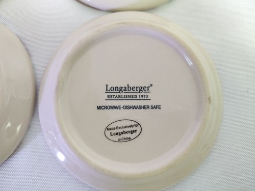 Longaberger Keramik Pfefferminz Twist Untersetzer 4er Set Deckel Weihnachten Urlaub - Bild 6 von 11
